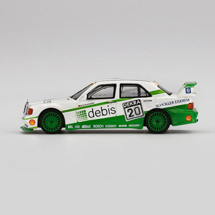 White and green Mercedes-Benz DTM die-cast model car with DEKRA 20 livery from revnhaus