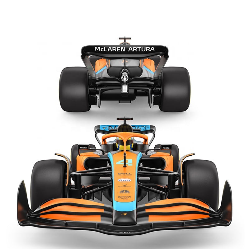 McLaren Artura Formula 1 race car with orange and blue livery from revnhaus
