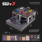 Fast & Drift 3 DIY drift assembly stand with die-cast cars, 35cm x 26cm display from revnhaus