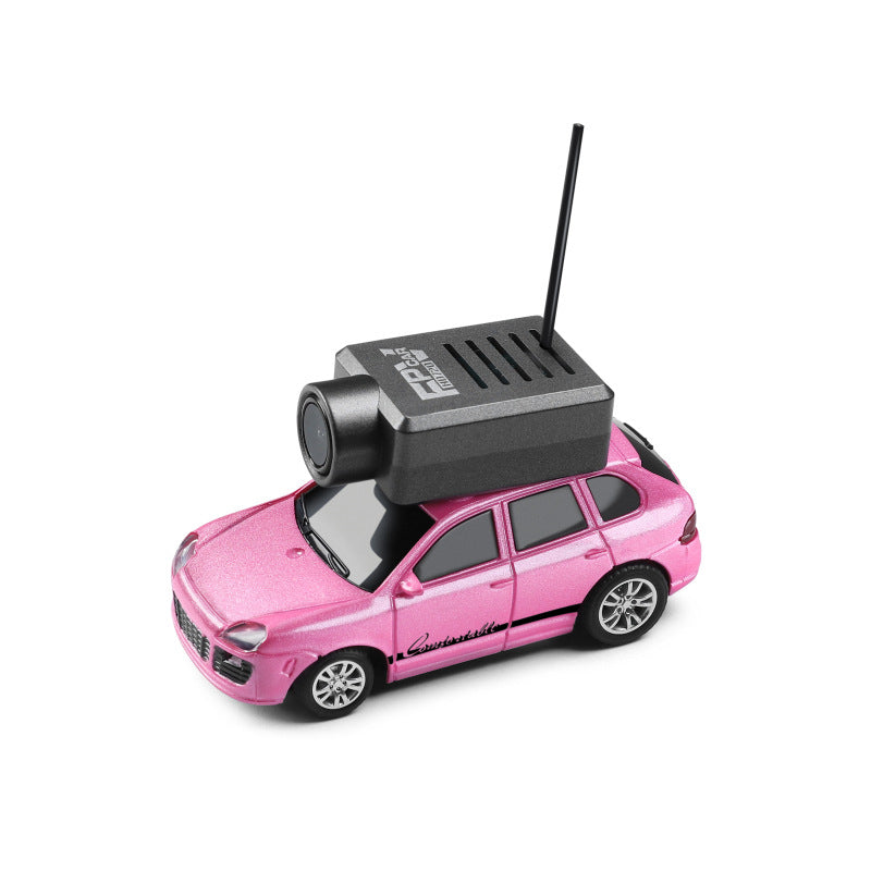 Pink RC drift car with FPV camera and antenna from revnhaus