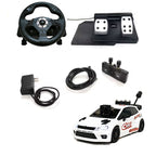 RC drift car with racing wheel, pedals, and controller accessories from revnhaus