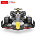 Oracle Red Bull Racing F1 car front view with sponsor logos from revnhaus