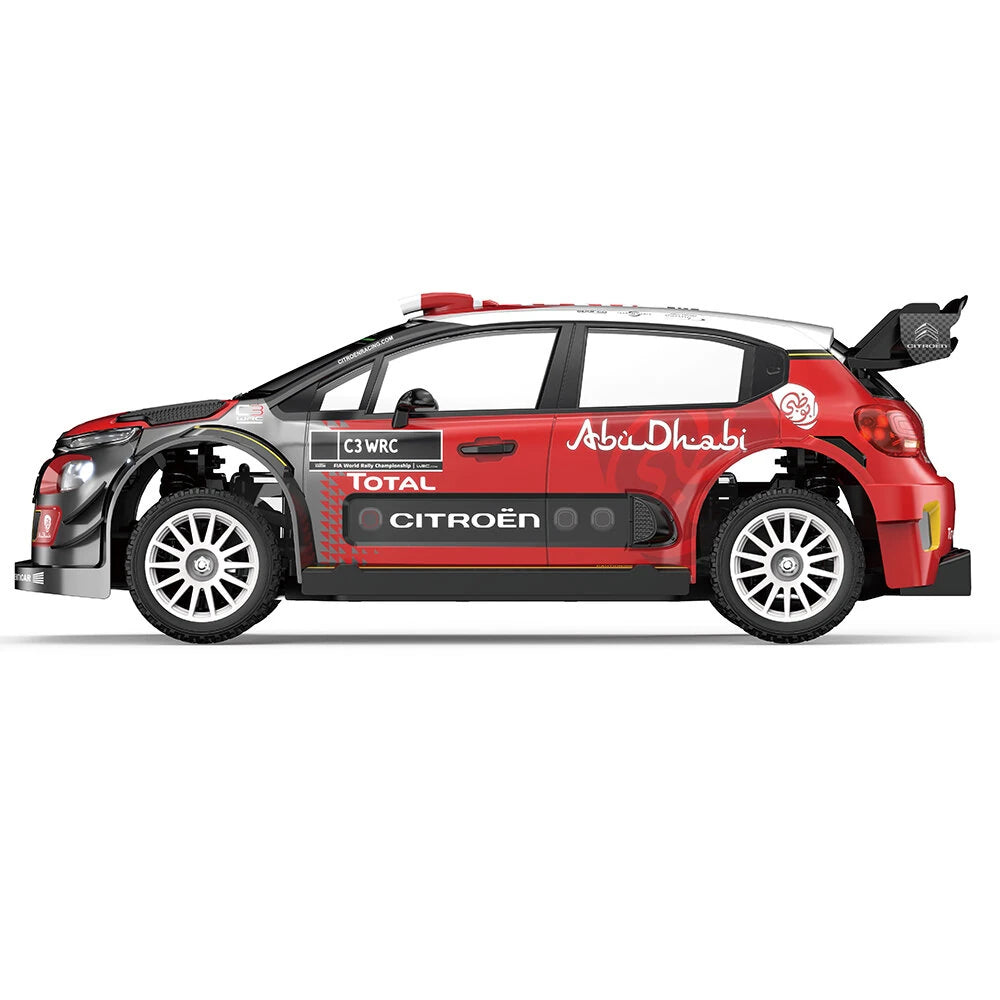 Citroën C3 WRC rally car model with Abu Dhabi livery, die-cast collectible from revnhaus