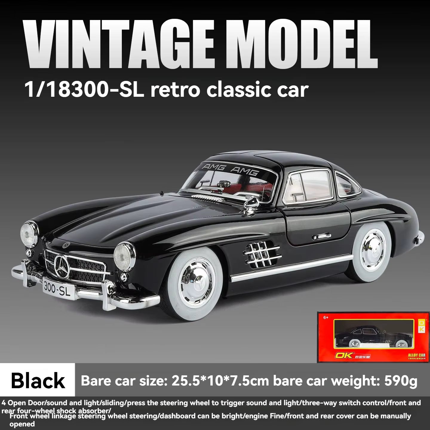 Revnhaus Silver Arrow 300SL™ — 1:18 Diecast Track Edition Model