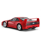 Red Ferrari F40 die-cast model car with rear spoiler and classic design from revnhaus