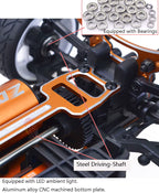 Revnhaus Carbon Drift X™ — 1:10 4WD RC Drift Car Metal Alloy Chassis LED 2.4GHz
