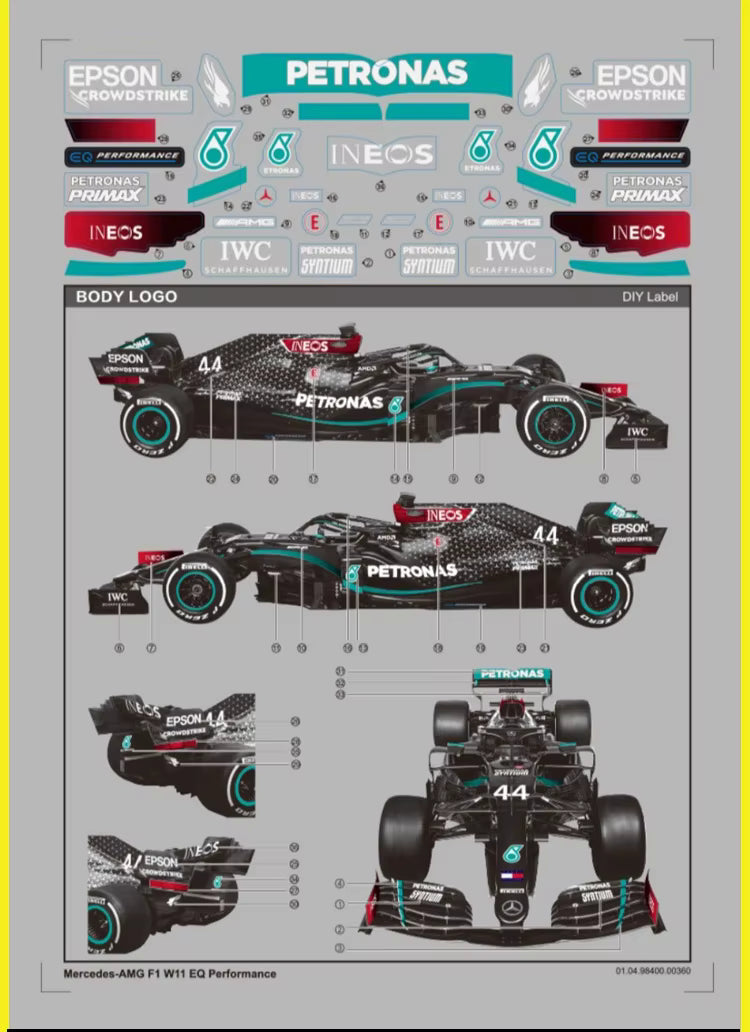 Revnhaus 1/12 Mercedes Benz F1 RC race car