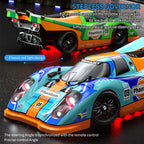 RC drift car with Phantom livery, LED lights, and precise steering control from revnhaus