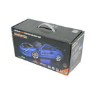 Blue 1/16 scale 4WD electric RC drift car in box, RocketSk branding, from revnhaus