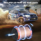 RC drift car with simulated LED lights and BL182 motor, from revnhaus