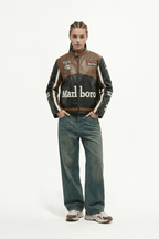 Marlboro racing jacket with Michelin and Aral patches, motorsport style from revnhaus