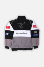 McLaren Mercedes-Benz racing jacket with sponsor logos from revnhaus