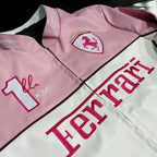 Revnhaus Vintage F1 Rarri Racing Leather Jacket (pink)
