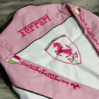 Revnhaus Vintage F1 Rarri Racing Leather Jacket (pink)