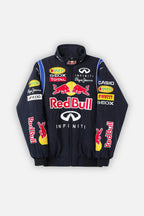 Red Bull Racing F1 team jacket with Infiniti, Geox, and Pirelli logos from revnhaus