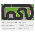 2412A RC drift race track mat with green grass, trees, and PU fence, 1:64/1:76 scale from revnhaus